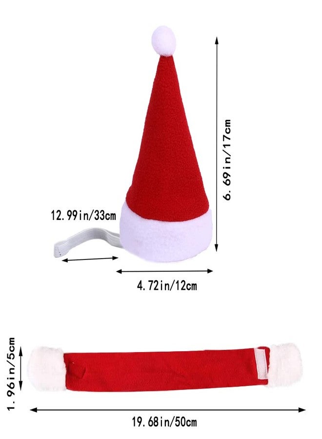 YUJUN 2PCS Cat Santa Hat with Scarf Outfit for Puppy Kitten Christmas Party Costume Supplies - Image 2